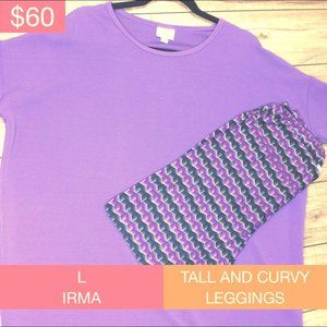 Lularoe Large Irma and TC leggings Outfit